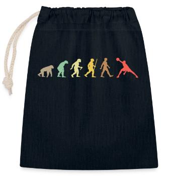 Golf Retro Golfer Evolution Lustiges Golfen - Verschließbarer Geschenkbeutel aus Baumwolle (25x30cm) - Navy - Vorne