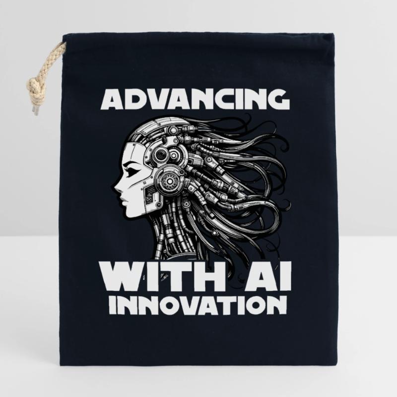 Artificial intelligence, machine learning, data Closable cotton gift bag (25x30cm)