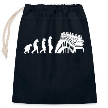 Amusement Park, Fair, Fairground, Funfair - Closable cotton gift bag (25x30cm) - navy - Front