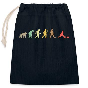 Vintage Squash Retro Squash Schläger Evolution - Verschließbarer Geschenkbeutel aus Baumwolle (25x30cm) - Navy - Vorne