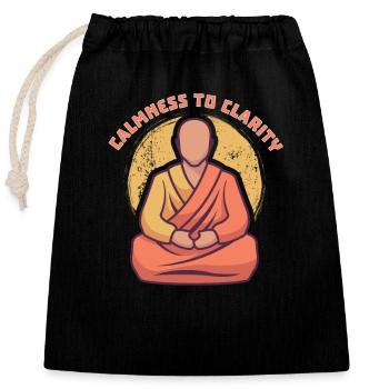 Yoga Mindfulness Practic Meditation Manifestation - Verschließbarer Geschenkbeutel aus Baumwolle (25x30cm) - Schwarz - Vorne