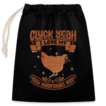 I love my New Hampshire - Closable cotton gift bag (25x30cm) - black - Front