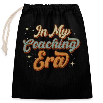 Coach Era Coaching Tees Sports Team Staff - Closable cotton gift bag (25x30cm) - black - Front