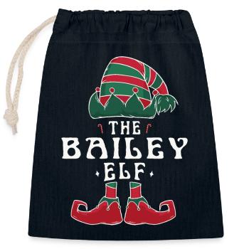 Bailey Elf Familie Passende Gruppe Weihnachten Mama - Verschließbarer Geschenkbeutel aus Baumwolle (25x30cm) - Navy - Vorne