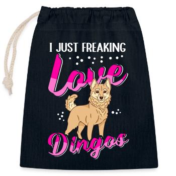 Dingo Australische Dingos Hund Geschenk - Verschließbarer Geschenkbeutel aus Baumwolle (25x30cm) - Navy - Vorne
