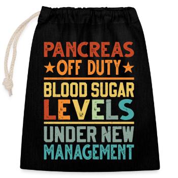 Pancreas Off Duty - Verschließbarer Geschenkbeutel aus Baumwolle (25x30cm) - Schwarz - Vorne