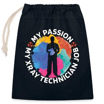 Xray Technician My Passion My Xray Radiographer - Closable cotton gift bag (25x30cm) - navy - Front