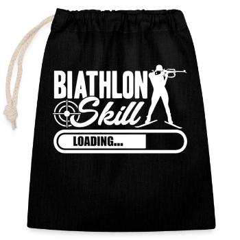 Biathlon Biathlon Skill Loading - Closable cotton gift bag (25x30cm) - black - Front