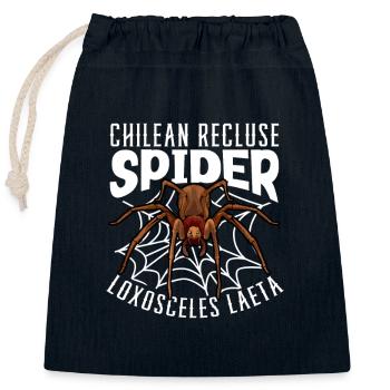 Chilean angle spider - Closable cotton gift bag (25x30cm) - navy - Front