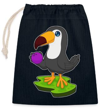 Toucan Bowling Bowling Ball Sport - Closable cotton gift bag (25x30cm) - navy - Front