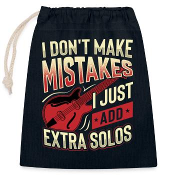 Je ne fais pas d’erreurs, j’ajoute juste des solos supplémentaires - Sac cadeau en coton avec cordon (25 x 30 cm) - bleu marine - Devant