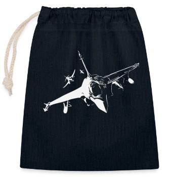 Kampfflugzeuge Dogfight T-Shirt Cooles Flugzeug - Verschließbarer Geschenkbeutel aus Baumwolle (25x30cm) - Navy - Vorne
