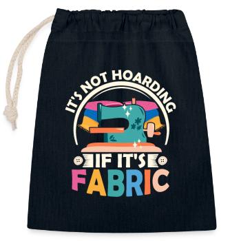 Ce n’est pas de la thésaurisation si c’est une machine à coudre en tissu C - Sac cadeau en coton avec cordon (25 x 30 cm) - bleu marine - Devant