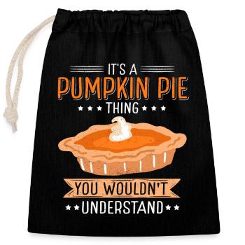 Pumpkin Pie Pumpkin Pie Gift - Closable cotton gift bag (25x30cm) - black - Front