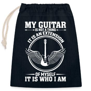 Meine Gitarre Ist Keine Sache. Sie Ist Eine - Verschließbarer Geschenkbeutel aus Baumwolle (25x30cm) - Navy - Vorne