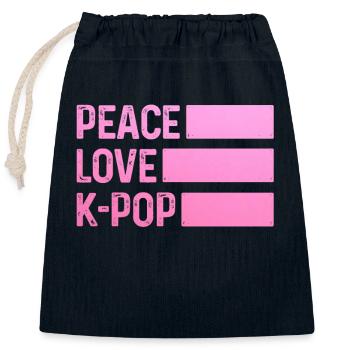 K-Pop-Fan Geschenk Koreanische Popmusik - Verschließbarer Geschenkbeutel aus Baumwolle (25x30cm) - Navy - Vorne