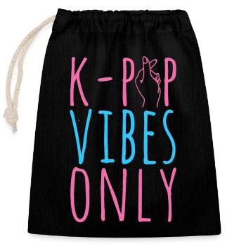 K-Pop-Fan Geschenk Koreanische Popmusik - Verschließbarer Geschenkbeutel aus Baumwolle (25x30cm) - Schwarz - Vorne