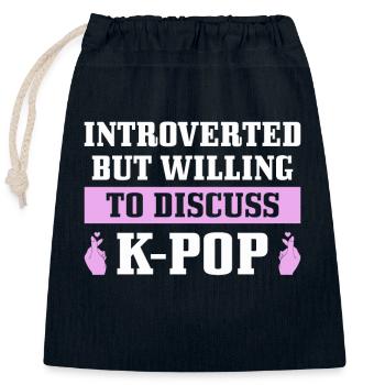 K-Pop-Fan Geschenk Koreanische Popmusik - Verschließbarer Geschenkbeutel aus Baumwolle (25x30cm) - Navy - Vorne
