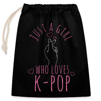 K-Pop-Fan Geschenk Koreanische Popmusik - Verschließbarer Geschenkbeutel aus Baumwolle (25x30cm) - Schwarz - Vorne