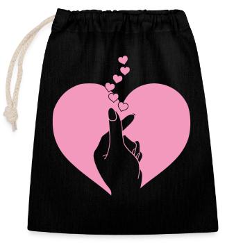 K-Pop-Fan Geschenk Koreanische Popmusik - Verschließbarer Geschenkbeutel aus Baumwolle (25x30cm) - Schwarz - Vorne