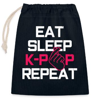 K-Pop-Fan Geschenk Koreanische Popmusik - Verschließbarer Geschenkbeutel aus Baumwolle (25x30cm) - Navy - Vorne