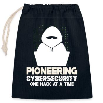 Analyste en piratage éthique Cybersécurité éthique - Sac cadeau en coton avec cordon (25 x 30 cm) - bleu marine - Devant