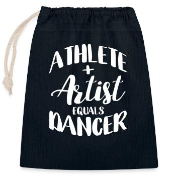 Sportsman Plus Artist Equals Dancer Funny - Closable cotton gift bag (25x30cm) - navy - Front