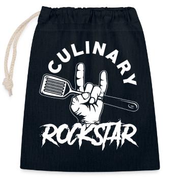 Chef Koch Kulinarik Küche Kochen - Verschließbarer Geschenkbeutel aus Baumwolle (25x30cm) - Navy - Vorne