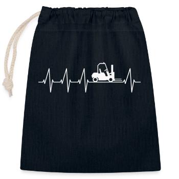 Gabelstaplerfahrer Lagerleiter Lagerist Beruf - Verschließbarer Geschenkbeutel aus Baumwolle (25x30cm) - Navy - Vorne