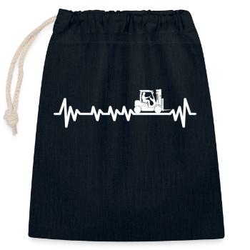 Gabelstaplerfahrer Lagerleiter Lagerist Berufe - Verschließbarer Geschenkbeutel aus Baumwolle (25x30cm) - Navy - Vorne