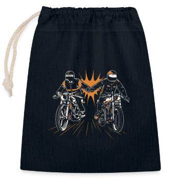 Ride & High-Five - Closable cotton gift bag (25x30cm) - navy - Front