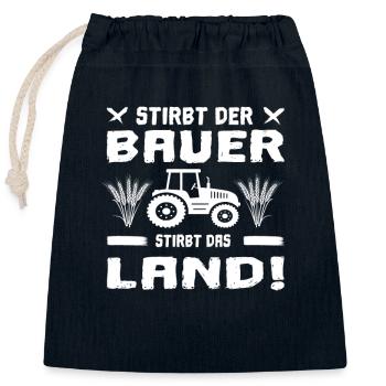 Bauern Demo Landwirte Agrar Demonstration Protest - Verschließbarer Geschenkbeutel aus Baumwolle (25x30cm) - Navy - Vorne