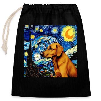 Deutscher Schäferhund Lustiger Hund Beliebtes - Verschließbarer Geschenkbeutel aus Baumwolle (25x30cm) - Schwarz - Vorne