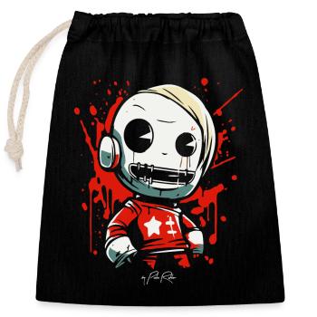 Street Art Graffiti Kid - Closable cotton gift bag (25x30cm) - black - Front