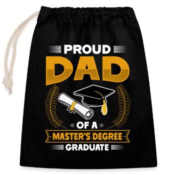 Master's Degree Studium Master Abschluss - Verschließbarer Geschenkbeutel aus Baumwolle (25x30cm) - Schwarz - Vorne
