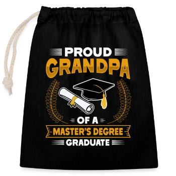 Master's Degree Studium Master Abschluss - Verschließbarer Geschenkbeutel aus Baumwolle (25x30cm) - Schwarz - Vorne