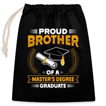 Master's Degree Studium Master Abschluss - Verschließbarer Geschenkbeutel aus Baumwolle (25x30cm) - Schwarz - Vorne