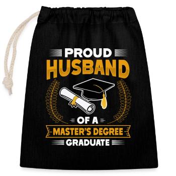 Master's Degree Studium Master Abschluss - Verschließbarer Geschenkbeutel aus Baumwolle (25x30cm) - Schwarz - Vorne
