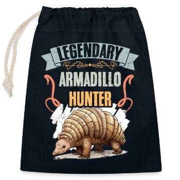 Legendary Armadillo Hunter Awesome Armadillo - Closable cotton gift bag (25x30cm) - navy - Front