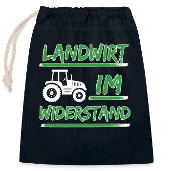Landwirte Demo und Bauern Protest gegen Ampel - Verschließbarer Geschenkbeutel aus Baumwolle (25x30cm) - Navy - Vorne
