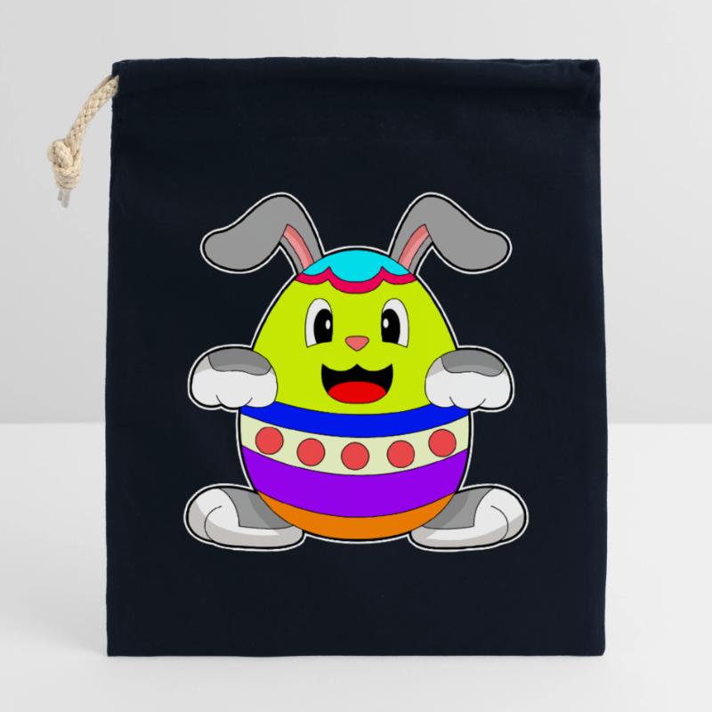 Bunny Easter Easter Egg Costume Closable cotton gift bag (25x30cm)
