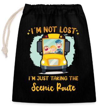 Funny School Bus Driver Appreciation anniversary - Verschließbarer Geschenkbeutel aus Baumwolle (25x30cm) - Schwarz - Vorne