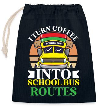 Funny School Bus Driver Appreciation anniversary - Verschließbarer Geschenkbeutel aus Baumwolle (25x30cm) - Navy - Vorne