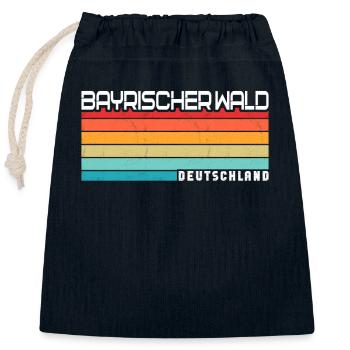 Bayrischer Wald - Verschließbarer Geschenkbeutel aus Baumwolle (25x30cm) - Navy - Vorne