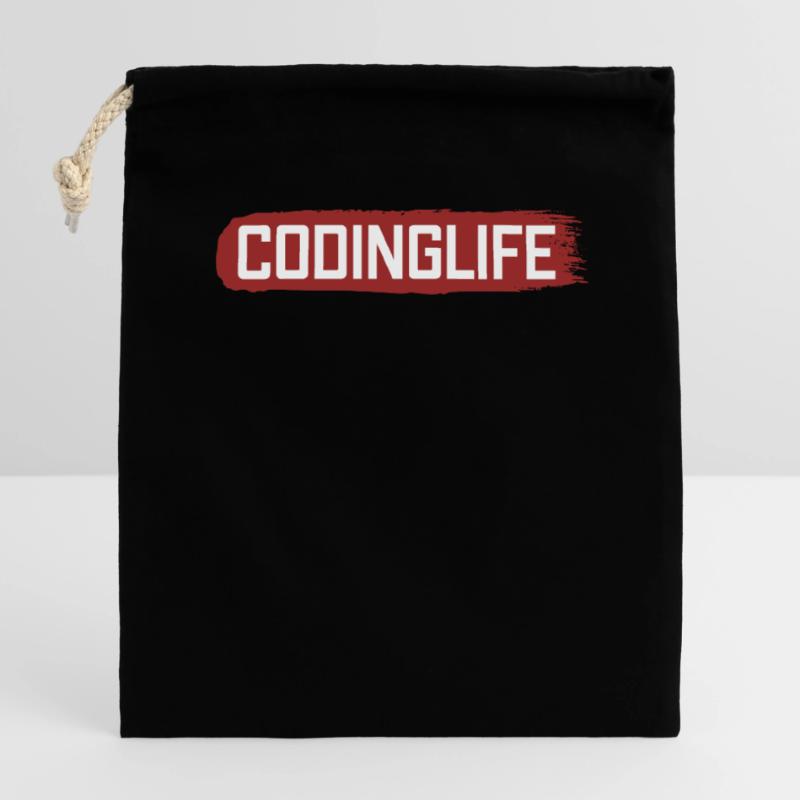 Codinglife Software Developer Developer Closable cotton gift bag (25x30cm)