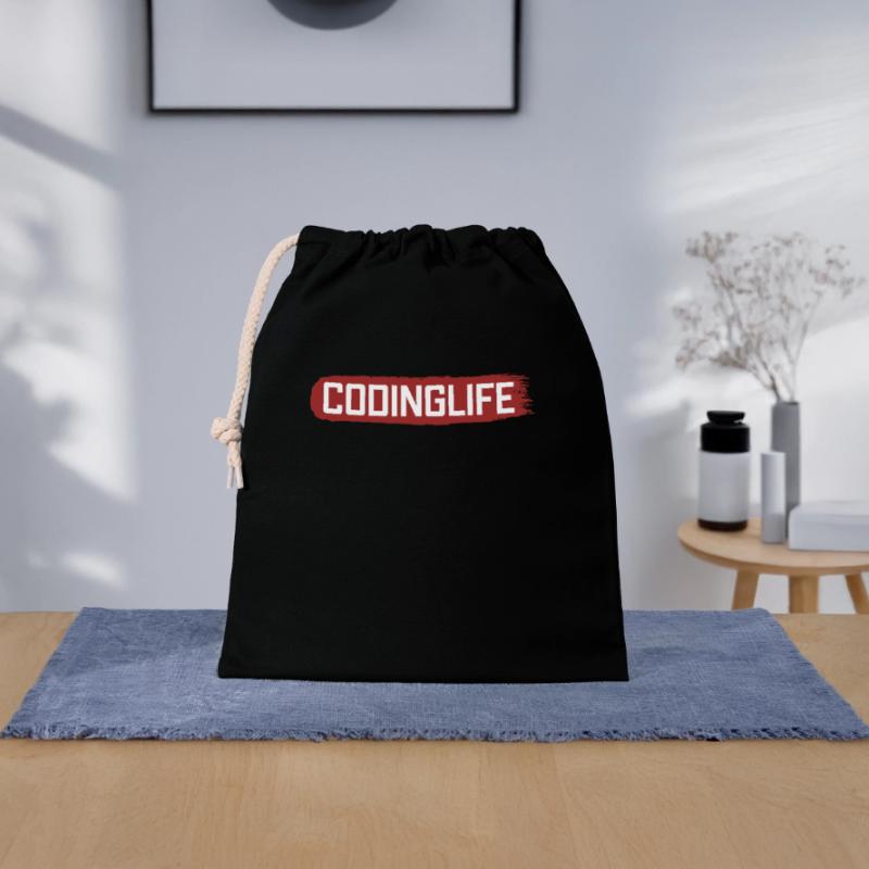 Codinglife Softwareentwickler Developer Verschließbarer Geschenkbeutel aus Baumwolle (25x30cm)