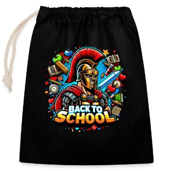 Gladiator School Teacher Of Ancient Rome - Closable cotton gift bag (25x30cm) - black - Front