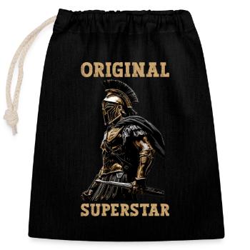 Jules César Histoire romaine Empire romain - Sac cadeau en coton avec cordon (25 x 30 cm) - noir - Devant