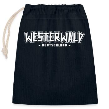 Westerwald - Verschließbarer Geschenkbeutel aus Baumwolle (25x30cm) - Navy - Vorne