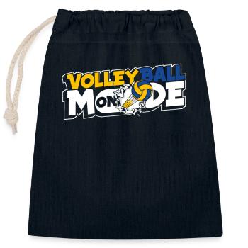 Volleyball Mode On Volleyballfreak Volleyballerin - Verschließbarer Geschenkbeutel aus Baumwolle (25x30cm) - Navy - Vorne